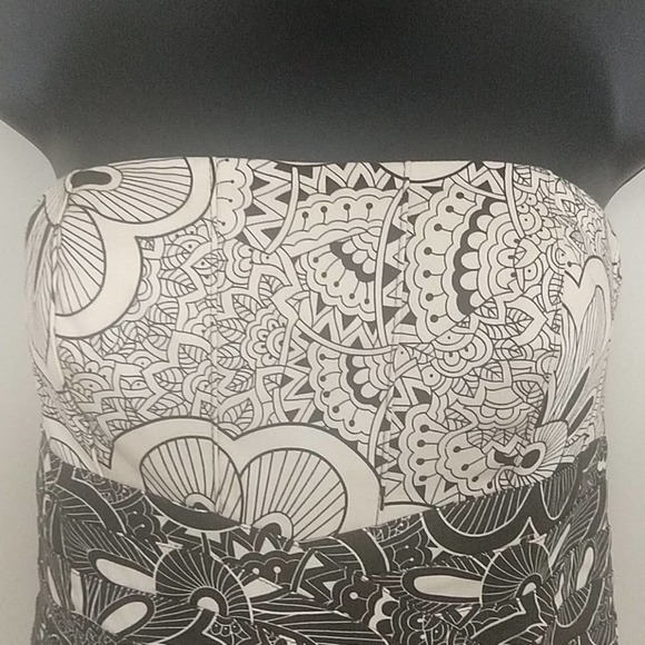 Kay Unger Strapless Floral Cocktail Dress 6 - Picture 4 of 10